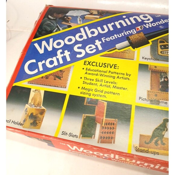 168 Woodburning Craft Set Featuring ATF Wonder Pen Vintage 1987 Extra Pen Tips - Picture 2 of 13